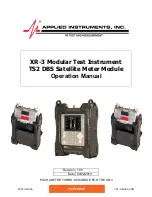 Preview for 1 page of Applied Instruments XR-3 Operation Manual