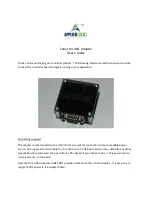 Preview for 1 page of Applied Logic Engineering Serial to LANC Adapter User Manual