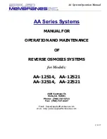 Applied Membranes AA Series Operation Manual preview