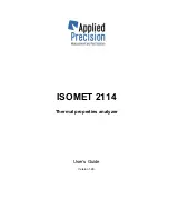 Preview for 1 page of Applied Precision ISOMET 2114 User Manual