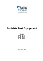 Предварительный просмотр 1 страницы Applied Precision PTE 2100 Series User Manual