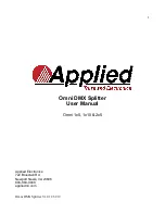 Applied Omni 1x10 User Manual preview