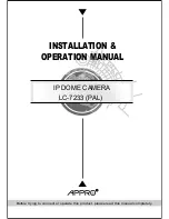 Preview for 1 page of Appro LC-7233 Installation & Operation Manual