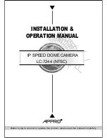 Preview for 1 page of Appro LC-7244 Installation & Operation Manual