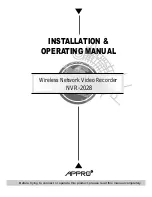 Appro NVR-2028 Installation & Operating Manual preview