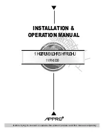 Preview for 1 page of Appro NVR-6030 Installation & Operation Manual