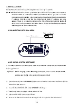 Preview for 12 page of Appro VS-2401 Installation & Operation Manual