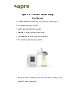 Preview for 1 page of Apre 2 in 1 Electric Breast Pump User Manual