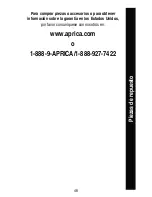 Preview for 100 page of Aprica A30 Owner'S Manual