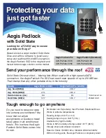 Preview for 1 page of Apricorn Aegis Padlock A25-PL256 128GB Specifications