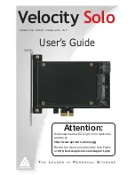 Preview for 1 page of Apricorn Velocity Solo User Manual