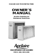 Aprilaire 2250 & 2400 Owner'S Manual предпросмотр