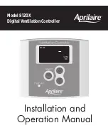 Aprilaire 8120X Installation And Operation Manual предпросмотр