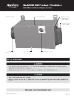 Aprilaire 8144NC Installation And Operating Instructions Manual предпросмотр