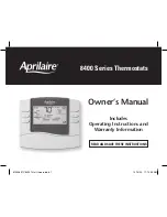 Preview for 1 page of Aprilaire 8444 Owner'S Manual