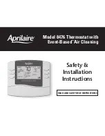 Aprilaire 8476 Installation Instructions Manual preview