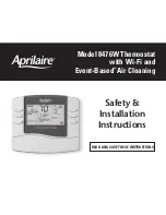 Preview for 1 page of Aprilaire 8476W Safety & Installation Instructions