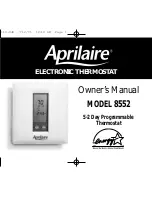 Preview for 1 page of Aprilaire 8552 Owner'S Manual