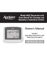 Aprilaire 8620 Owner'S Manual предпросмотр