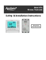 Aprilaire 8710 Safety & Installation Instructions preview