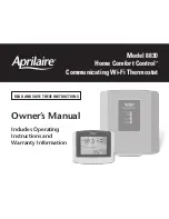 Aprilaire Home Comfort Control 8830 Owner'S Manual preview