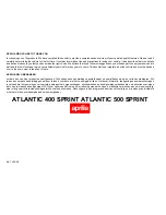 APRILIA ATLANTIC 500 sprint Manual preview