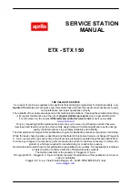 Предварительный просмотр 2 страницы APRILIA ETX 150 Service Station Manual