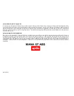 APRILIA MANA GT ABS Manual preview