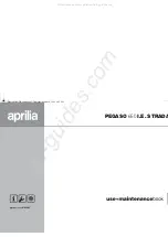 APRILIA PEGASO 650 I.E. STRADA Use And Maintenance Book preview