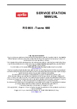 Предварительный просмотр 2 страницы APRILIA RS 660 Service Station Manual