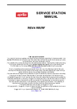 Preview for 2 page of APRILIA RSV4 RF Service Station Manual