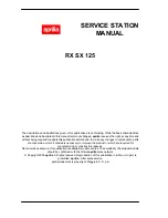 Предварительный просмотр 2 страницы APRILIA RX 125 Service Station Manual