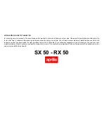 Preview for 1 page of APRILIA RX 50 Manual