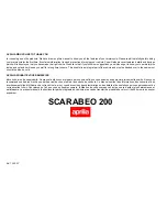 Предварительный просмотр 1 страницы APRILIA SCARABEO 200 Manual