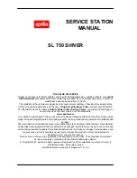 Предварительный просмотр 2 страницы APRILIA SL 750 SHIVER Service Station Manual