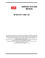 Предварительный просмотр 2 страницы APRILIA SPORTCITY ONE 125 Service Station Manual