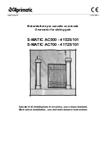 Preview for 1 page of Aprimatic 41525/101 Mechanical Installation, Use And Maintenance Instructions