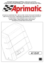 Aprimatic AT 250T Instructions And Recommendations For The Installer preview