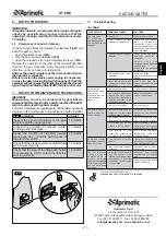 Preview for 23 page of Aprimatic AT 80/E Mechanical Installation, Use And Maintenance Instructions