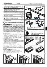 Preview for 27 page of Aprimatic AT 80/E Mechanical Installation, Use And Maintenance Instructions