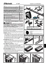 Preview for 49 page of Aprimatic AT 80/E Mechanical Installation, Use And Maintenance Instructions