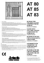 Preview for 1 page of Aprimatic AT 80 Installation Instructions Manual