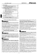 Предварительный просмотр 14 страницы Aprimatic CONTROL NK Electrical Installation, Use And Maintenance Instructions