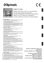 Предварительный просмотр 1 страницы Aprimatic FORTY 5500 Electrical Installation, Use And Maintenance Instructions