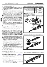 Preview for 18 page of Aprimatic FORTY 5500 Electrical Installation, Use And Maintenance Instructions