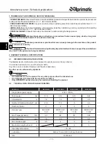 Preview for 16 page of Aprimatic Harrier E25 Installation, Use And Maintenance Instructions