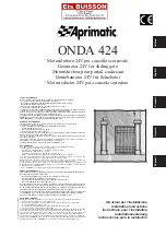 Aprimatic Onda 424 Installation Instruction предпросмотр