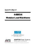 Предварительный просмотр 1 страницы APS 44M04 Operation Manual