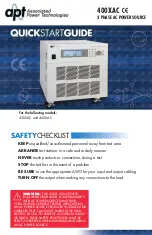 Preview for 1 page of APT 400XAC Series Quick Start Manual