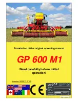 Preview for 1 page of APV GP 600 M1 Original Operating Manual